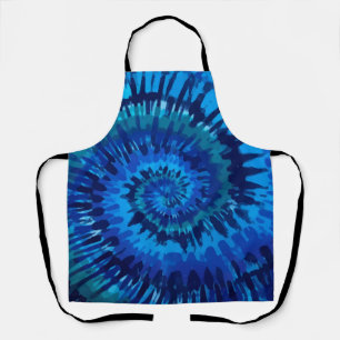 Tablier Apron d'impression recto-verso bleu teint