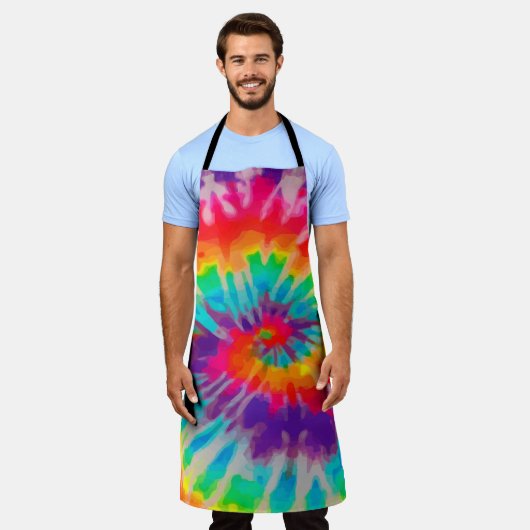 Tablier Apron d'impression recto verso Tye-Dye-3 (Porté)