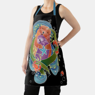 Tablier Apron d'impression TOUT-EN-UN BINDI SEA OTTERS