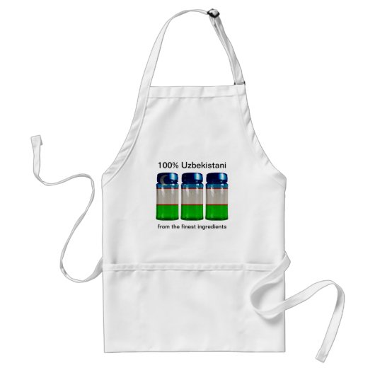 Tablier Apron d'Ouzbékistan Drapeau Jars (Devant)