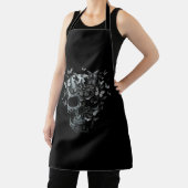 Tablier Apron du crâne ! Black Apron avec un graphique crâ (Insitu)