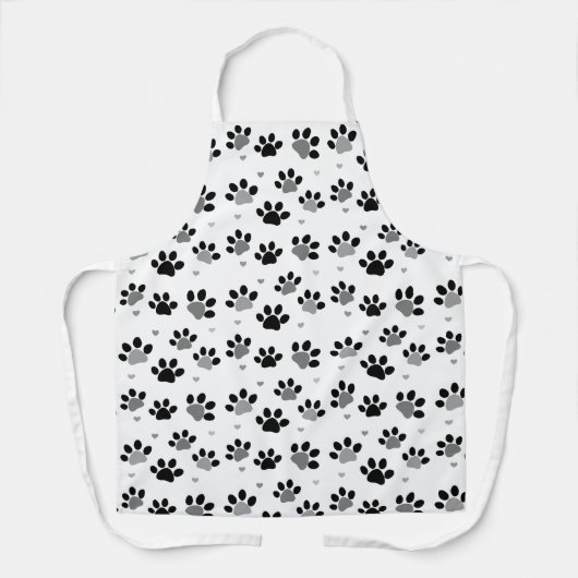 Tablier Apron du Motif des animaux gris-noir (Recto)