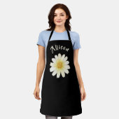 Tablier Apron du nom des femmes florales noires (Porté)