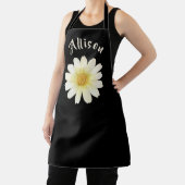 Tablier Apron du nom des femmes florales noires (Insitu)