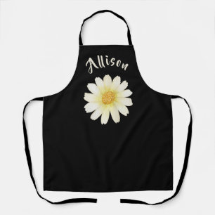 Tablier Apron du nom des femmes florales noires