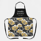 Tablier Apron du nom des femmes florales rétro (Recto)