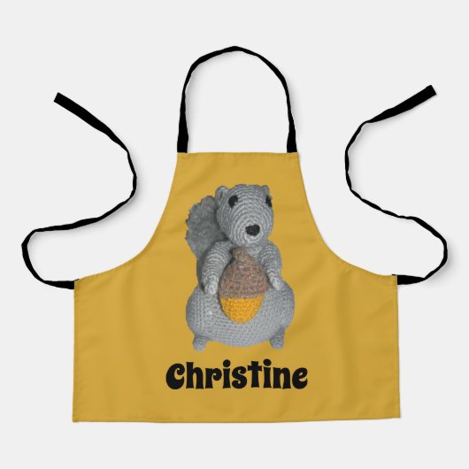 Tablier Apron - Écureuil de jouet avec maïs (Recto)