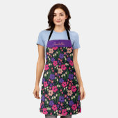 Tablier Apron Empreinte de léopard personnalisé en gras (Porté)