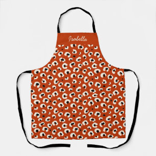Tablier Apron Empreinte de léopard personnalisé en gras