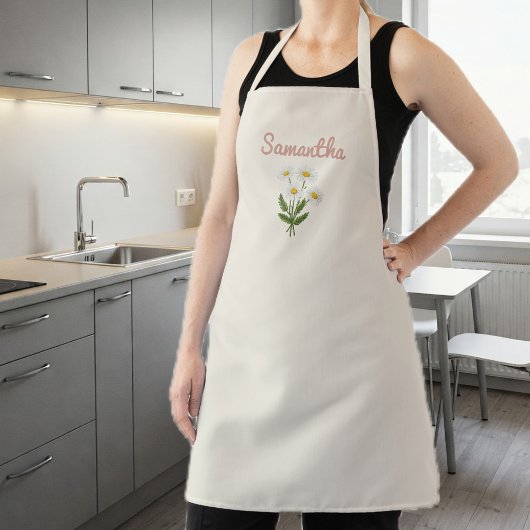 Tablier Apron for Women with Daisies