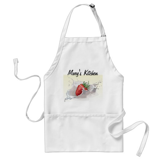 Tablier Apron fraises et crème (Devant)