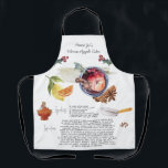 Tablier Apron Heirloom de recette illustrée| Cidre d'Apple<br><div class="desc">Pour un cadeau unique, faites cuire un lot de gâteries à partir de l'une des recettes précieuses de grand-mère, et offrez-en un avec un tablier d'honneur imprimé avec la même recette. Transformez les recettes manuscrites de votre mère, de votre grand-mère ou de vos tantes en tabliers magnifiques et sentimentaux pour...</div>