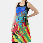 Tablier Apron jamaïcain One Love Reggae Party (Insitu)