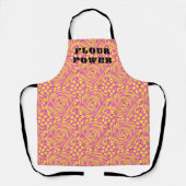 Tablier Apron jaune rose psychédélique de puissance de la (Recto)