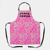 Tablier Apron jaune rose psychédélique de puissance de la (Recto)