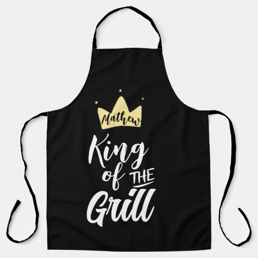 Tablier Apron King of the Grill Chef, Hilarious BBQ Cook (Recto)
