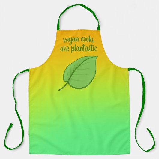 Tablier Apron "Les Cuisiniers Végétaux Sont Plantastiques" (Recto)