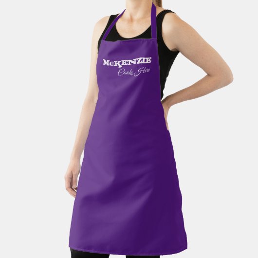 Tablier Apron mauve avec texte (Insitu)