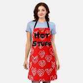 Tablier Apron Mazes de la Saint-Valentin blanche (Porté)