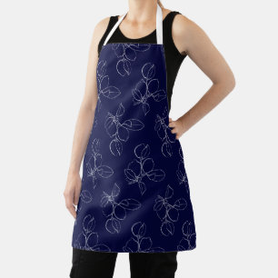 Tablier Apron Medium (66 x 76,2 cm) - Lemons blancs Blue A