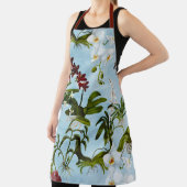 Tablier Apron - Motif orchidée en bleu (Insitu)