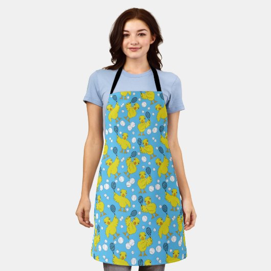 Tablier Apron Motif Tennis Chick (Porté)