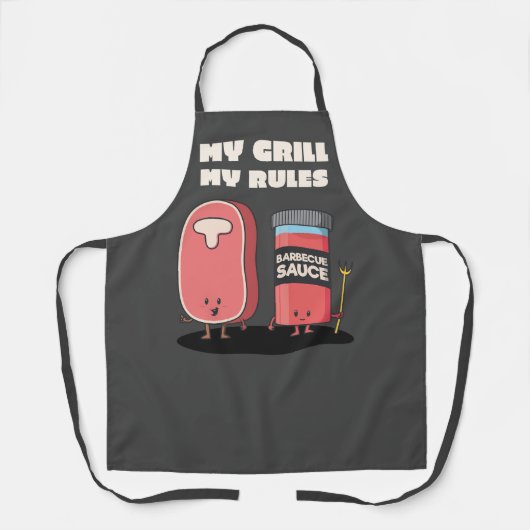 Tablier Apron My Grill My Rules (Recto)