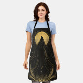 Tablier Apron mystique Noir et Or (Porté)