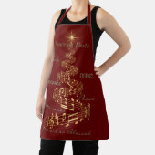 Tablier Apron Nous Sommes Si Heureux Édition Noël Burgandy (Insitu)