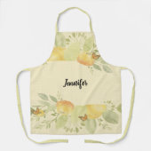 Tablier Apron Pale Jaune Design Floral (Recto)
