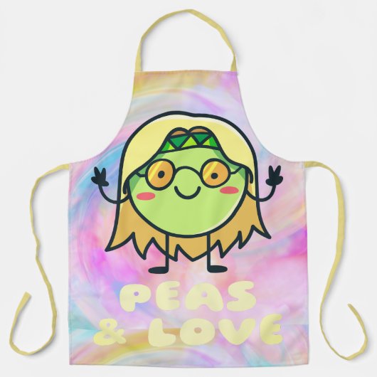 Tablier Apron Peas & Love Tie Dye (Recto)