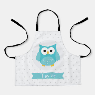 Tablier Apron Personnalisé Cute Owl Kids