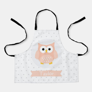 Tablier Apron Personnalisé Cute Owl Kids