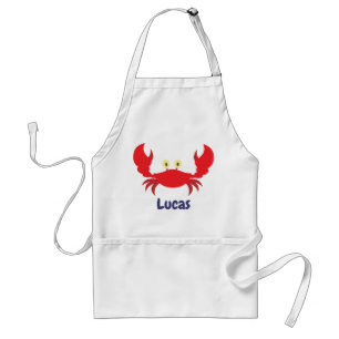 Tablier Apron personnalisé de crabe rouge