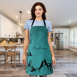 Tablier Apron personnalisé des tourterelles Turquoises