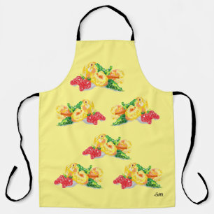 Tablier Apron : Plum japonais avec fraises