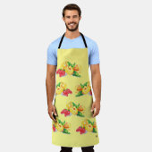 Tablier Apron : Plum japonais avec fraises (Porté)