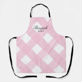 Tablier Apron rose femme Vérifiez avec Brunch Lady (Recto)