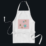 Tablier Apron rose Iconique Starbursts<br><div class="desc">Ce motif d'Apron de Starbursts atomiques rose Iconique présente des étoiles atomiques emblématiques. C'est vrai ! L'ancienne école, l'arrière - plan de couleur rose Première dame avec des taches d'or est la toile de fond parfaite pour le céleri turquoise, apaisant et kitsch cercles de couleur vert poire. Les taches de...</div>