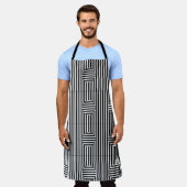 Tablier Apron - Striped Optical Illusion (Porté)