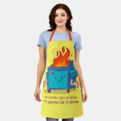 Tablier Apron This Little Light: Dumpster Fire  (Porté)