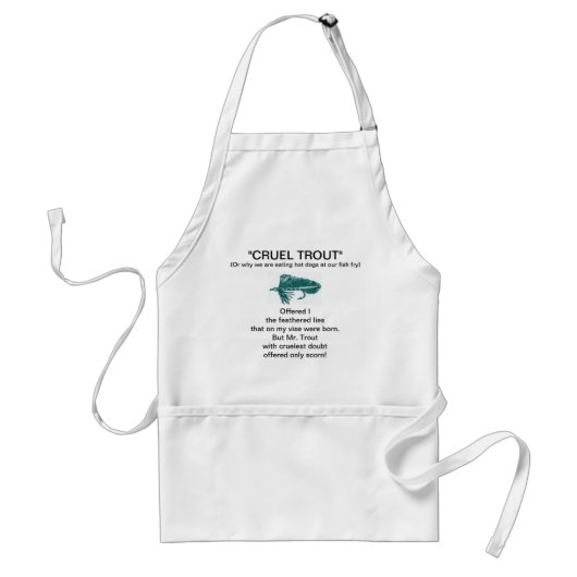 Tablier Apron "Truite Matuka-Cruel verte" (Devant)