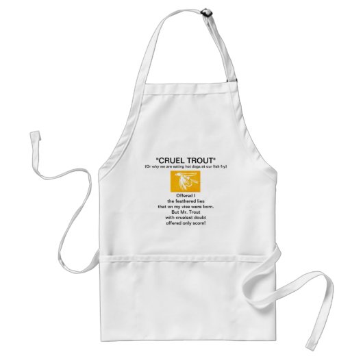Tablier Apron "Truite mousseuse jaune moyenne" (Devant)