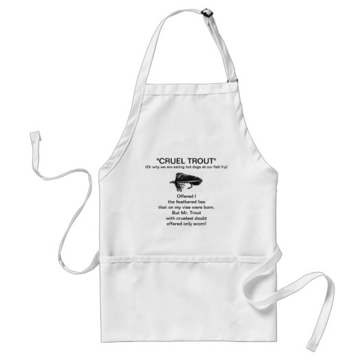 Tablier Apron "Truite noire Matuka-Cruel" (Devant)