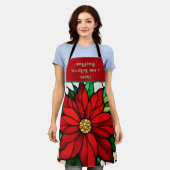 Tablier Apron unique Poinsettia en verre de Faux (Porté)