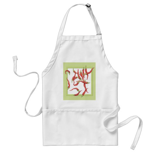 Tablier Apron vert de Red Hot Chillies (Devant)
