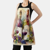 Tablier Apron Vignoble de campagne aquarelle (Insitu)