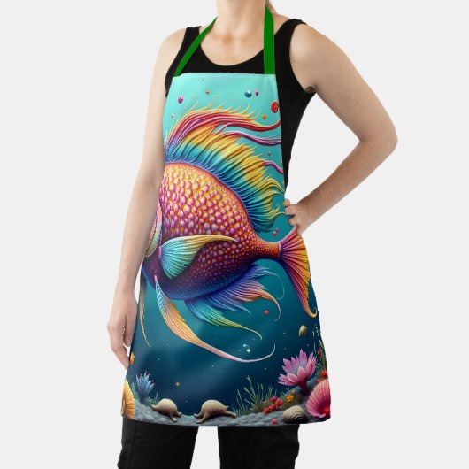 Tablier Apron With a Happy Fish (Insitu)