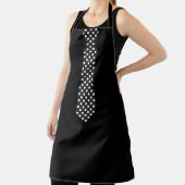 Tablier Apron With Polka Dot Tie Black Barbecue Apron (Insitu)
