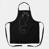 Tablier Aprons d'art Amoureux des chats Black Cat Aprons (Recto)